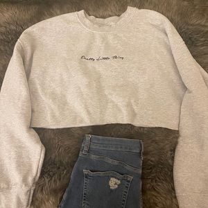 Pretty Little Thing Cropped Crewneck Sweatshirt